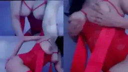 Lingerie Merah Tiktok Premium Laras Bali Yang Menggoda