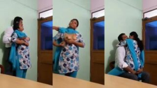 Pasangan India Selatan Ngewe Di Ruang Kerja Dalam Cabin